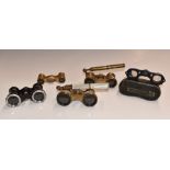 Five pairs of opera glasses including F Kuhn Luzern and Kershaw wide angle