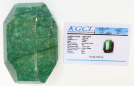 A large 1870ct octagonal emerald