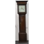 Late 18th / early 19thC 'Stroud' 30 hour longcase clock, in plain oak case with full length door,