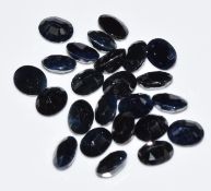 Twenty four oval cut loose sapphires, total approximately 10.81cts