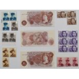 Consecutive pair Fforde ten shilling notes in uncirculated condition, together with a clean