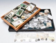 An interesting collection of mostly annotated metal detectorist finds and collectables including WW1