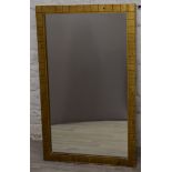 Gold framed modern mirror, 60 x 100cm