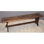 Jointed oak/elm bench, L162cm
