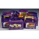 Thirty-two Corgi, Matchbox and similar diecast model vehicles all with Cadbury's related advertising