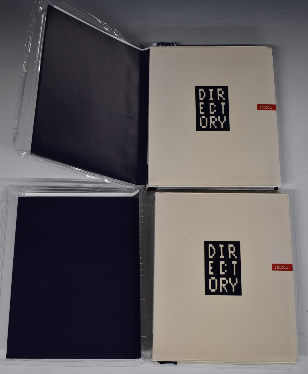 Two unused copies of No 1 or first ever Next Directory in boxes, one signed by George Davies