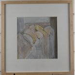 Adrian Heath (British 1920-1992) mixed media study of a nude, with certificate of authenticity, 20 x