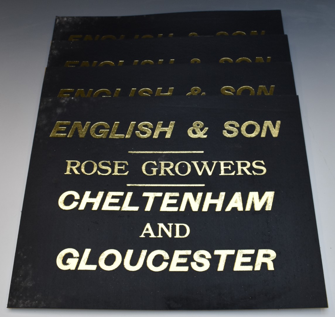 Vintage cardboard/pressed board signage including English and Son Rose Growers Gloucester and - Image 10 of 11