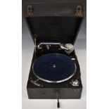 Columbia 201 c1930s portable wind up gramophone