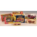 Seven Matchbox, Tonka, Burago and similar diecast model vehicles including Ferrari 308 GTB, Tiny-