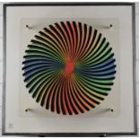 Pierre Nöel Martin modernist/retro Psychedelic Op-Art, signed lower left and with address verso,