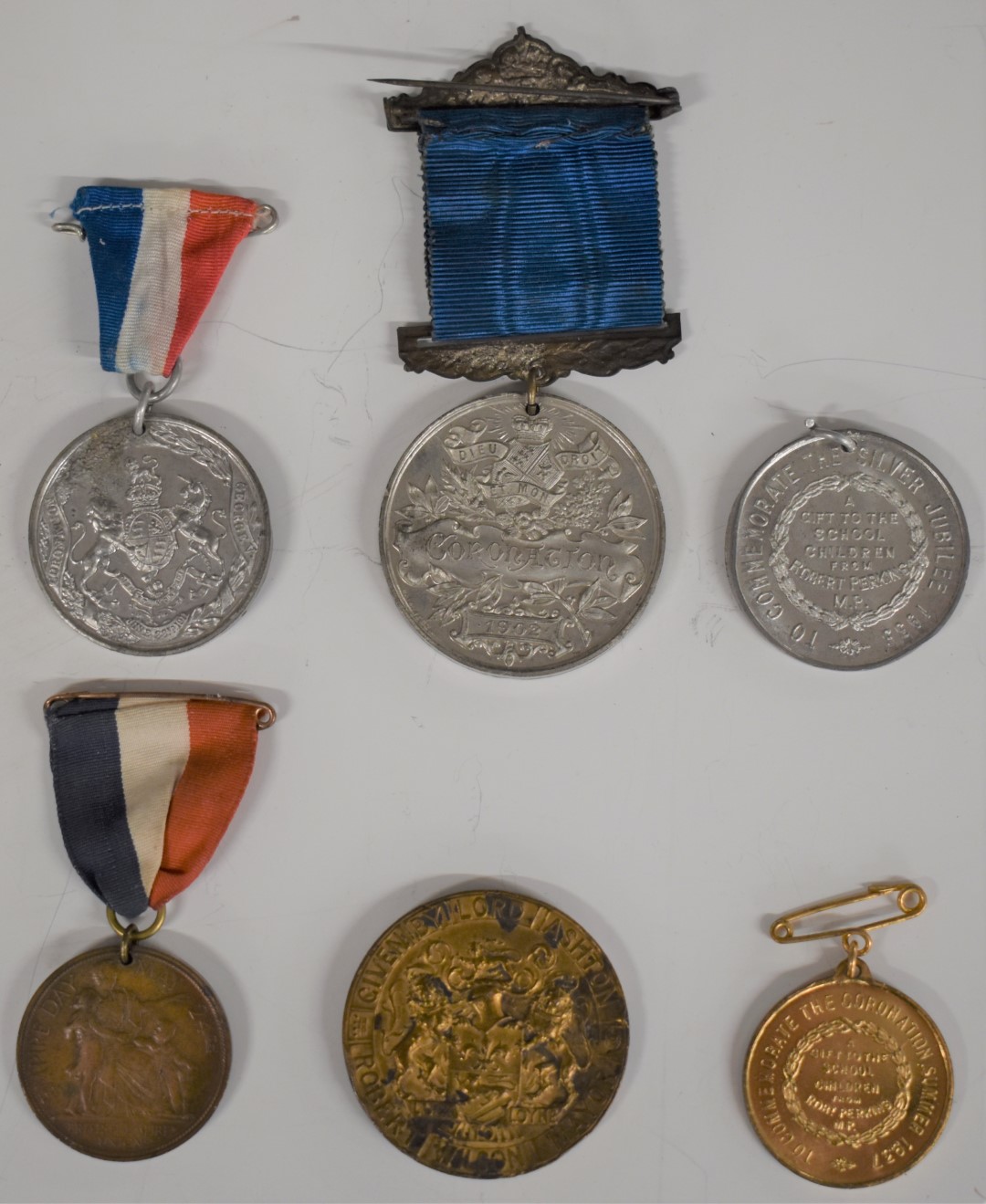 Six commemorative medals including 1937 Coronation of George VI and 1935 Silver Jubilee both - Image 2 of 8