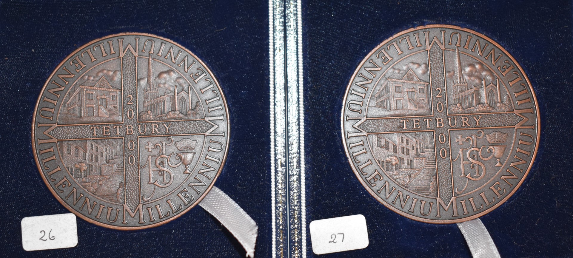 Two Armes of Tetbury bronze Millennium medallion coins, in Spink cases - Image 2 of 3