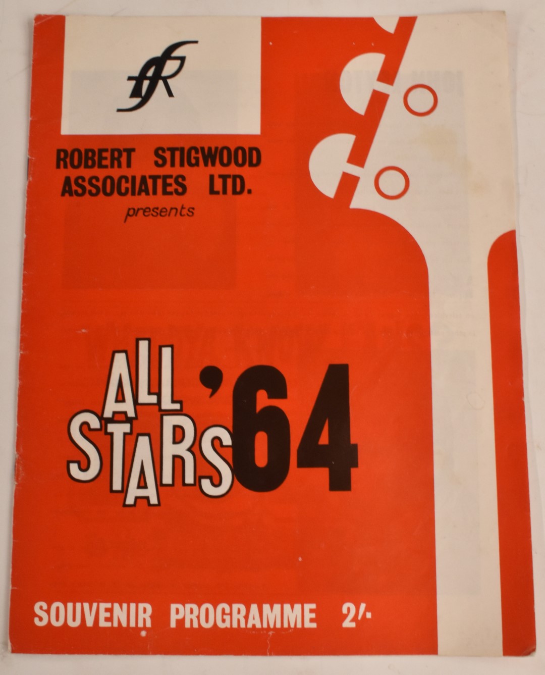 Robert Stigwood Associates Ltd presents All Stars '64 tour programmes, the tour featured The Rolling