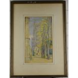 Sidney Mary Duigan (1860-1954) watercolour 'Ely in Spring', signed lower left, 35 x 20cm, with