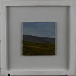Iwan Dafis (Welsh) modern oil on board landscape titled verso Lwan Datis Llandudoch 'Draw Ar Y