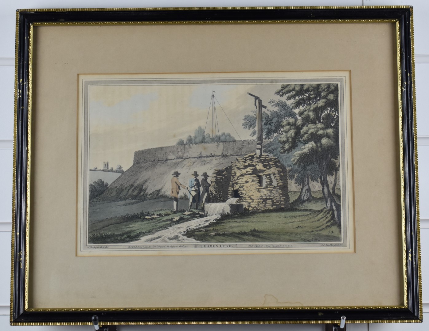 Two 19thC prints 'Ferry on the Severn' and 'Thames Head', each approximately 20 x 30cm - Image 8 of 16