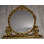 Nautical themed and bevelled glass mirror with rope, swag, bulrush and fish decoration. W96 x