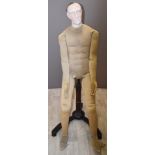Victorian male lay figure / silent partner with 62 stamp on neck and original papier-maché head