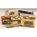 Fourteen Corgi, Solido, Matchbox, Lledo and similar diecast model vehicles including military