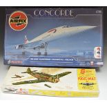 Airfix 1:72 model of Concorde, together with a Focke-Wulf 190 by Sterling Models, both in original