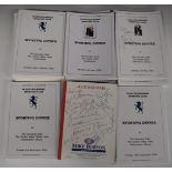 Sixty five Gloucester Sporting Club programmes with autographs of guest speaker including sports