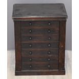 Apprentice / miniature mahogany Wellington chest, W41 x D28 x H51cm