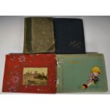 Four Edwardian and later postcard albums, mainly UK subjects include Clifton, York, Bishopthorpe,