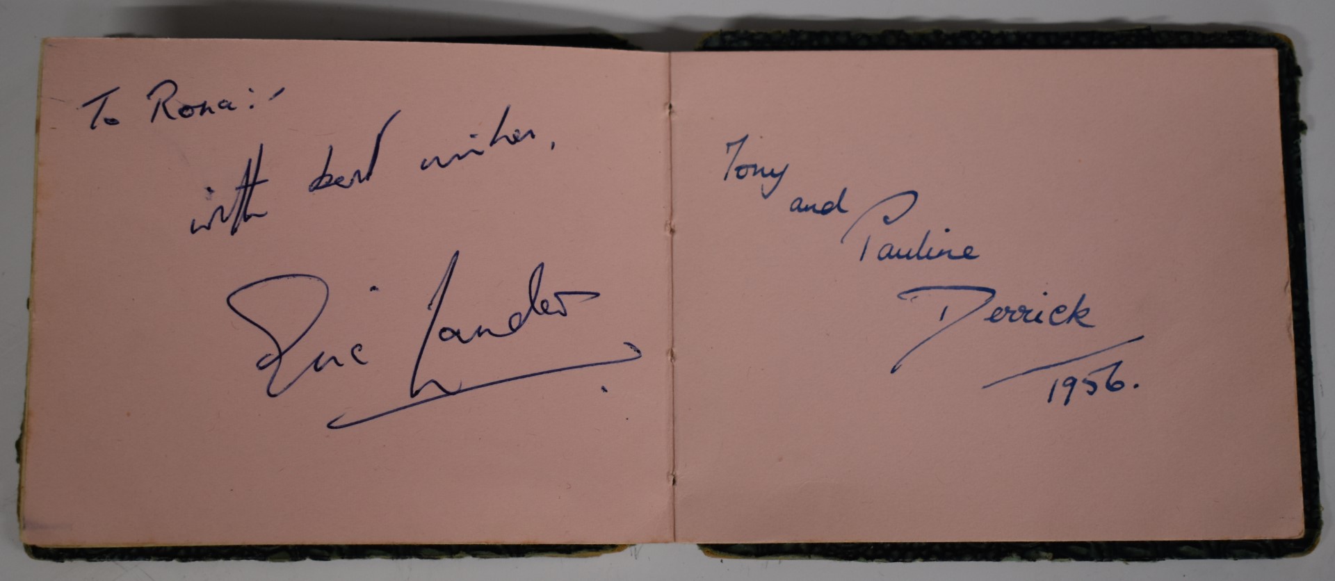 Autograph album containing a drawing and signature by Spike Milligan, other autographs include - Image 7 of 8