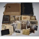 Two c1920s photograph albums of portraits and topographical themes to include India, Clyde and