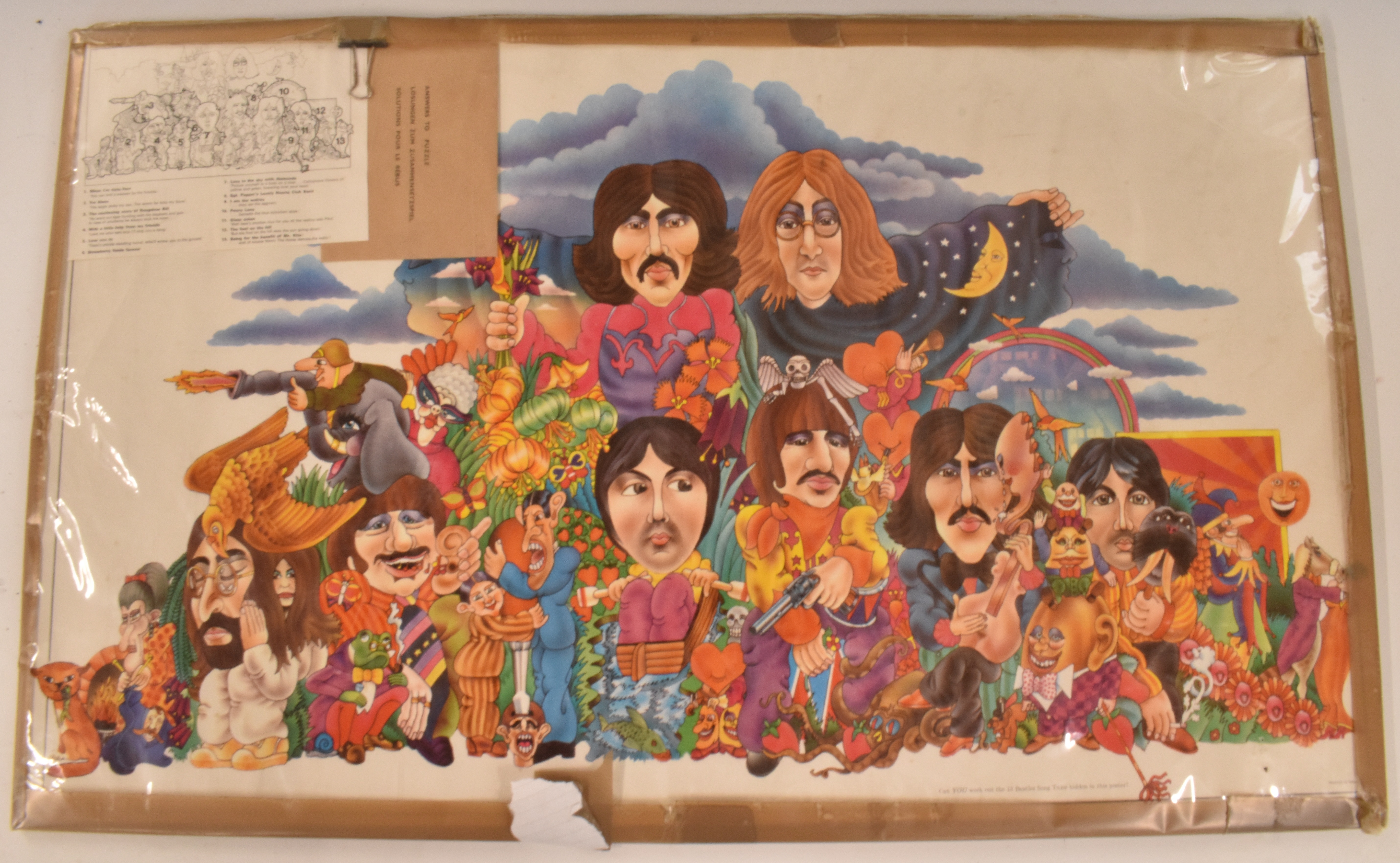 Alan Aldridge designed Beatles Illustrated Lyrics 800 piece puzzle by Philmar, with original box, - Image 3 of 4