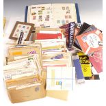 A collection of GB covers 1950-1998, a GB stockbook and stamp reference books / accessories