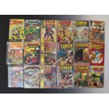 Nineteen Marvel Digest pocket books including The Fantastic Four, Conan, Spiderman and The X-Men.