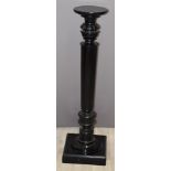 Ebonised jardinière stand, H105cm