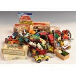Over 100 mainly Matchbox diecast model vehicles including Merryweather Fire Engine, Foden