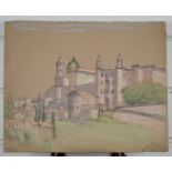 Theodore Howard Somervell, OBE, FRCS (British 1890-1975) watercolour titled Urbino lower left,