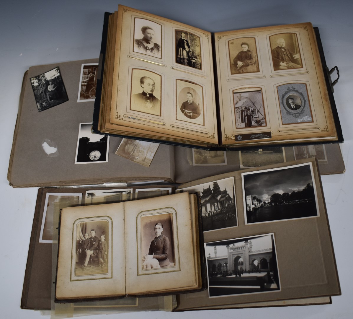 Two c1920s photograph albums of portraits and topographical themes to include India, Clyde and - Image 2 of 2