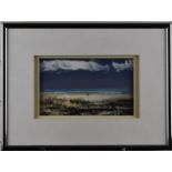 John Cleal (Welsh 1929-2007) oil 'Beach of Their Own', signed lower left, 14 x 22cm, in modern