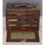Engineer's tool chest and contents to include taps and dies, micrometers, lathe tooling etc