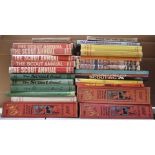 Twenty-six Scouting related books and annuals including The Wolf Cub Annual, The Pathfinder Annual
