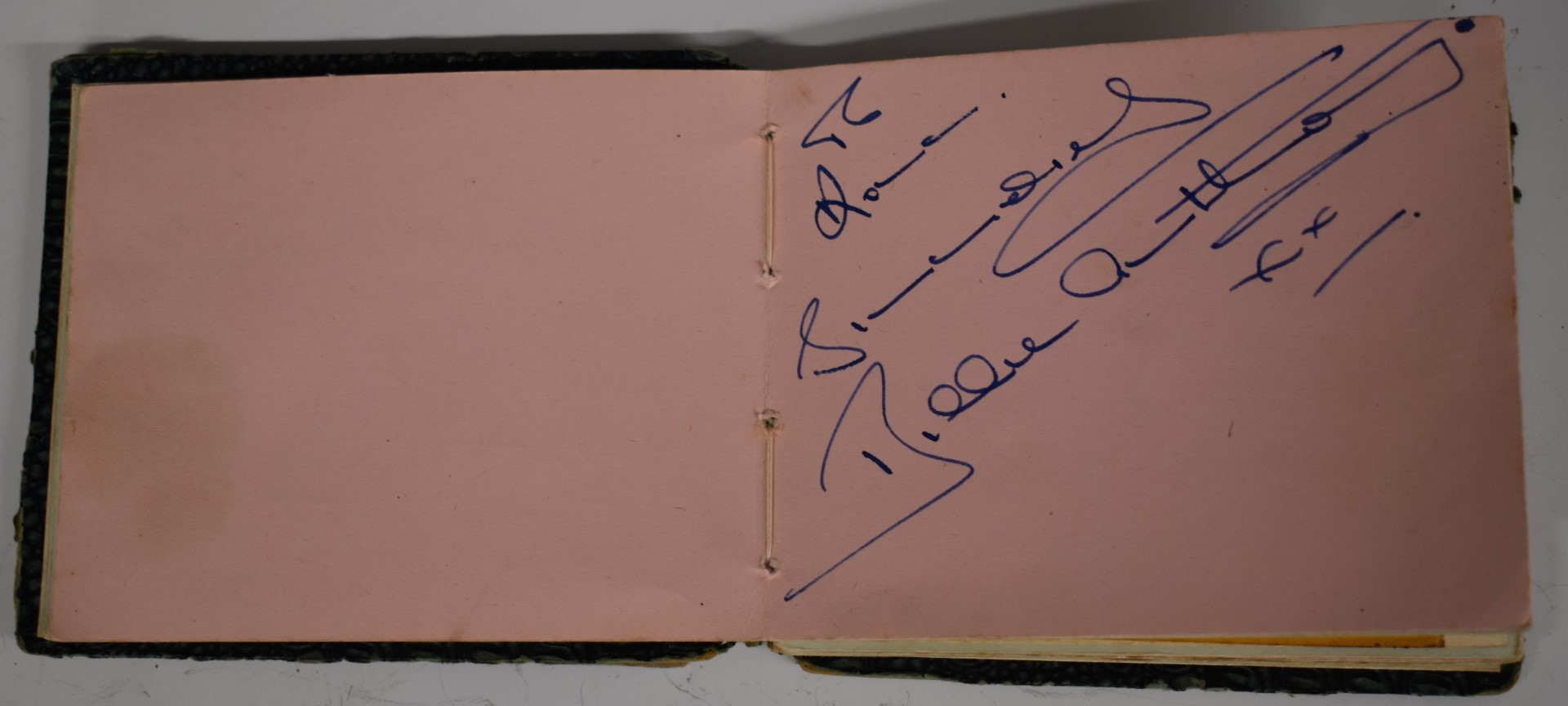 Autograph album containing a drawing and signature by Spike Milligan, other autographs include - Image 4 of 8