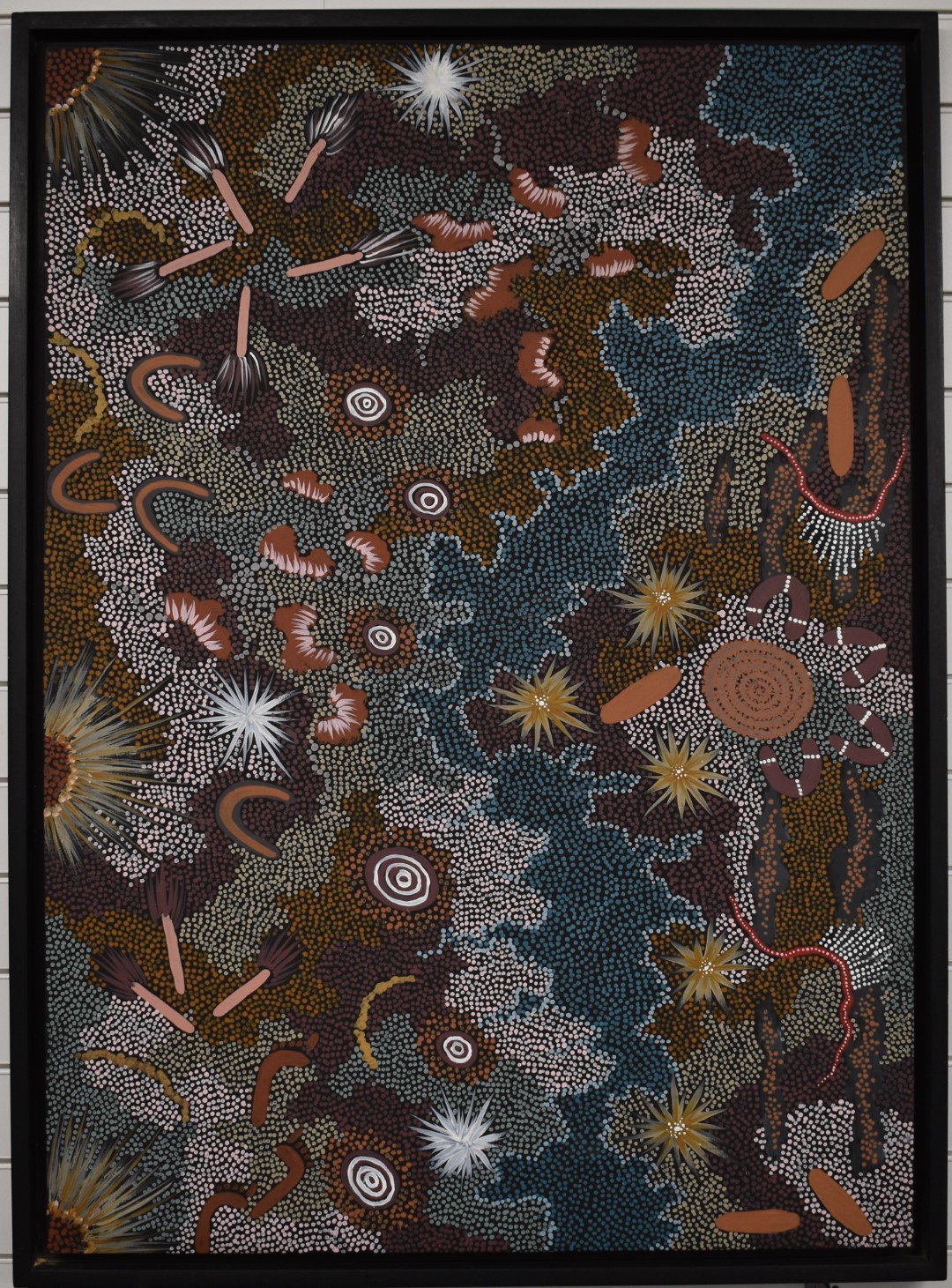 Gabriella Possum Nungurrayi (Australian b1967) acrylic on canvas 'Bush Tucker Dreaming', with - Image 3 of 8