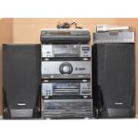 Technics tower hi-fi system comprising tuner ST-CH530, amp SE-CH530 CD SL CH530 and cassette deck