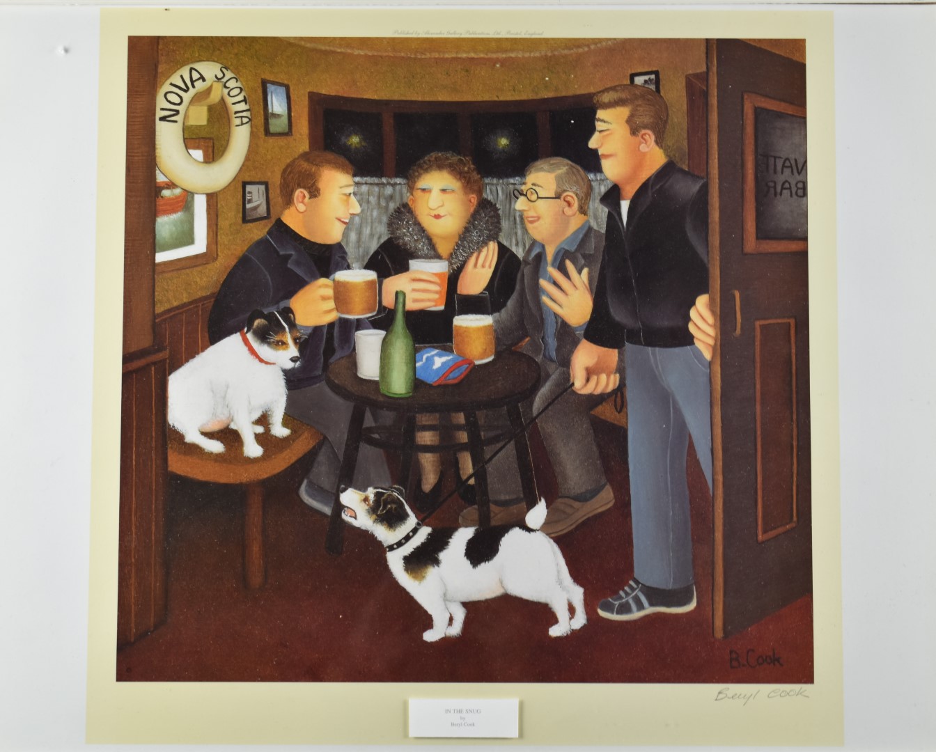 Beryl Cook signed print In The Snug, 46 x 46cm, in modern frame - Image 2 of 7