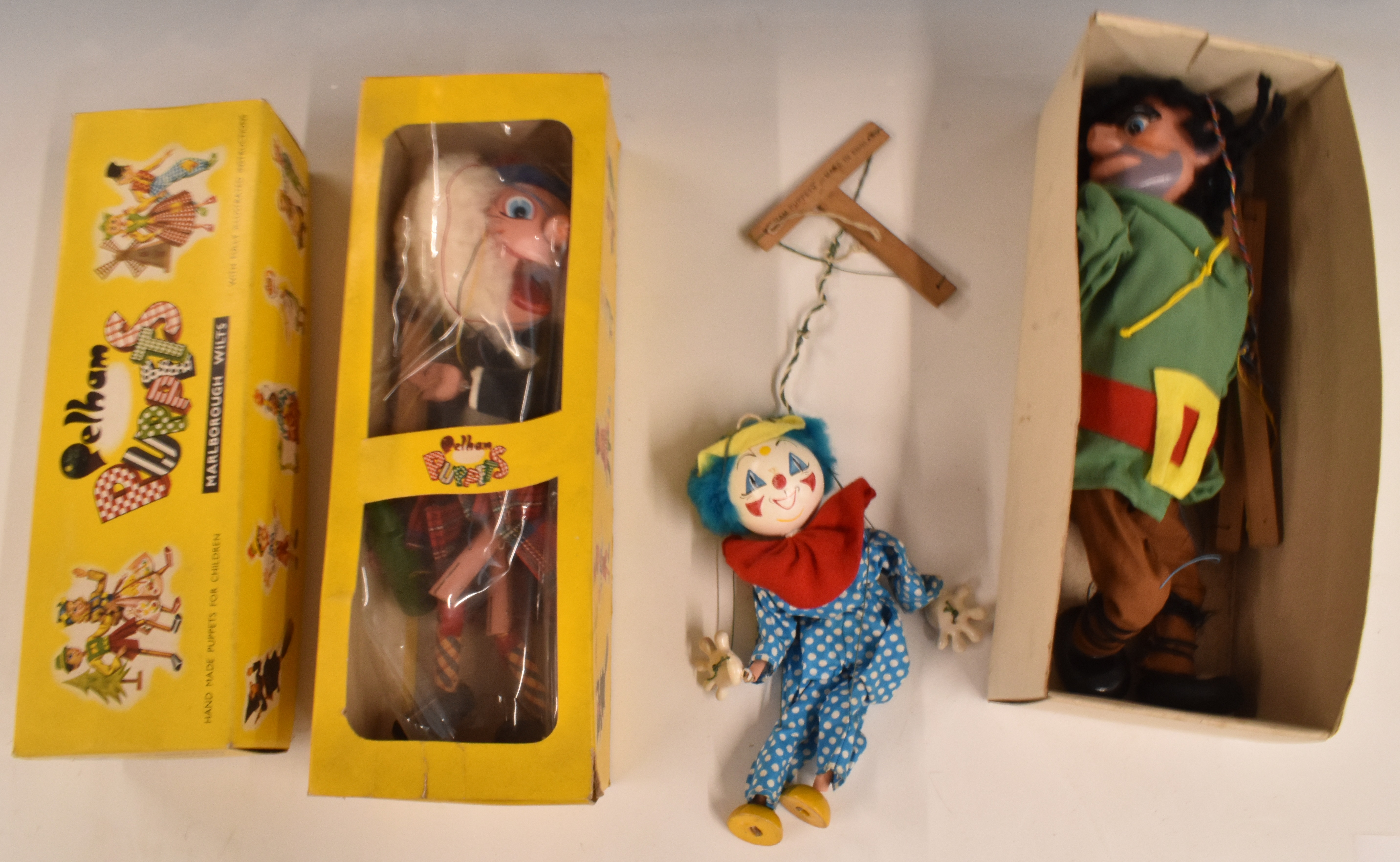 Four Pelham puppets comprising Macboozle, Giant, Baby Dragon and Clown. Some boxed or partially - Image 2 of 2