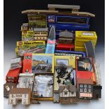 A large collection of 00 gauge model railway accessories to include kits, track side accessories,