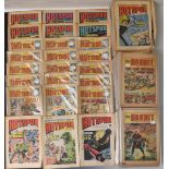 Over one hundred and fifty issues of Hornet Comic 1964-75 together with thirty Hostpur Comics.