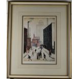After Laurence Stephen Lowry RBA RA (1887-1976) Street Scene Near a Factory, signed limited