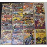 Forty-seven issues of The Transformers Comic by Marvel Publications, including issue 1 and five