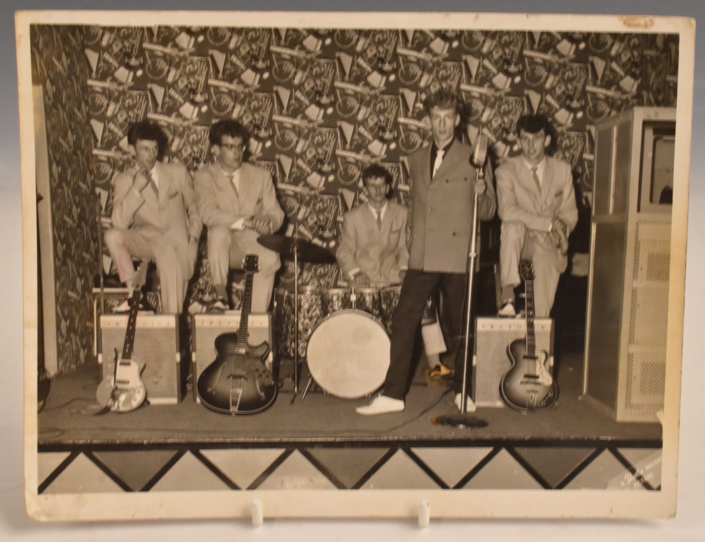 Rory Storm & The Hurricanes Butlin's photograph signed to reverse by Rory Storm (with dedication '